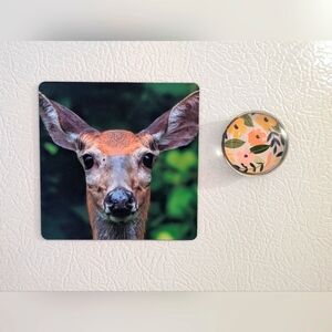 Female White Tailed Deer Magnet 3x3in